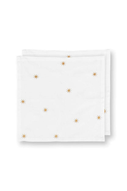 Set 2 servetele 40x40cm Embroidery Stars Gold - Eclair.md