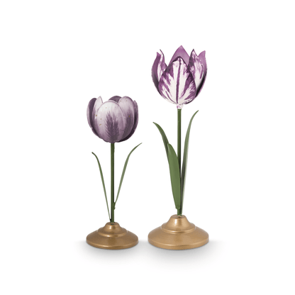 Set 2 suporturi lumanari Tulip liliac - Eclair.md
