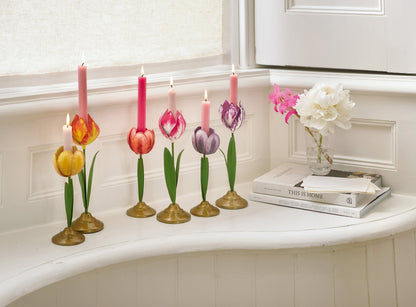 Set 2 suporturi lumanari Tulip liliac - Eclair.md
