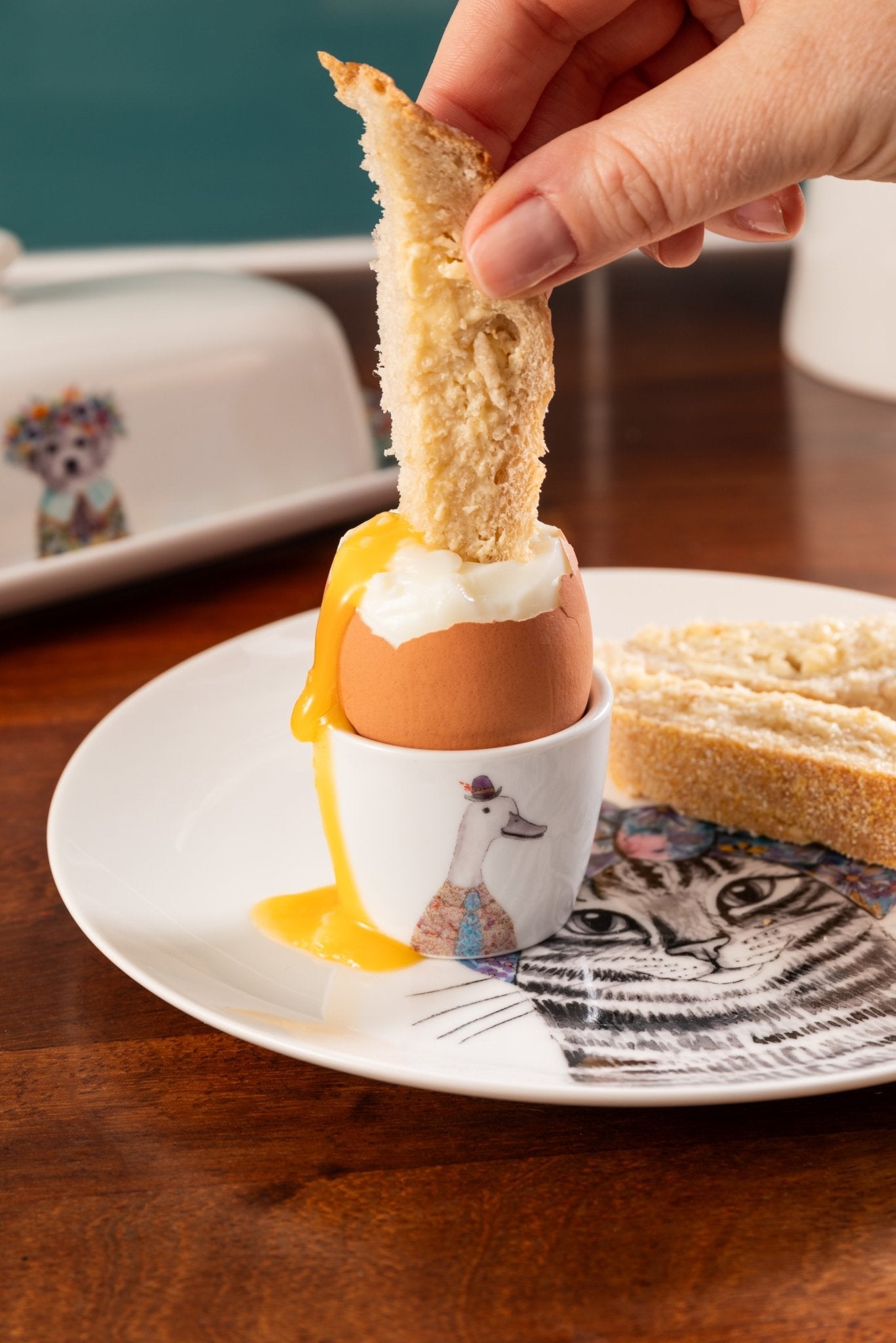 Set 2 suporturi pentru ou Tipperleyhill Duck - Eclair.md