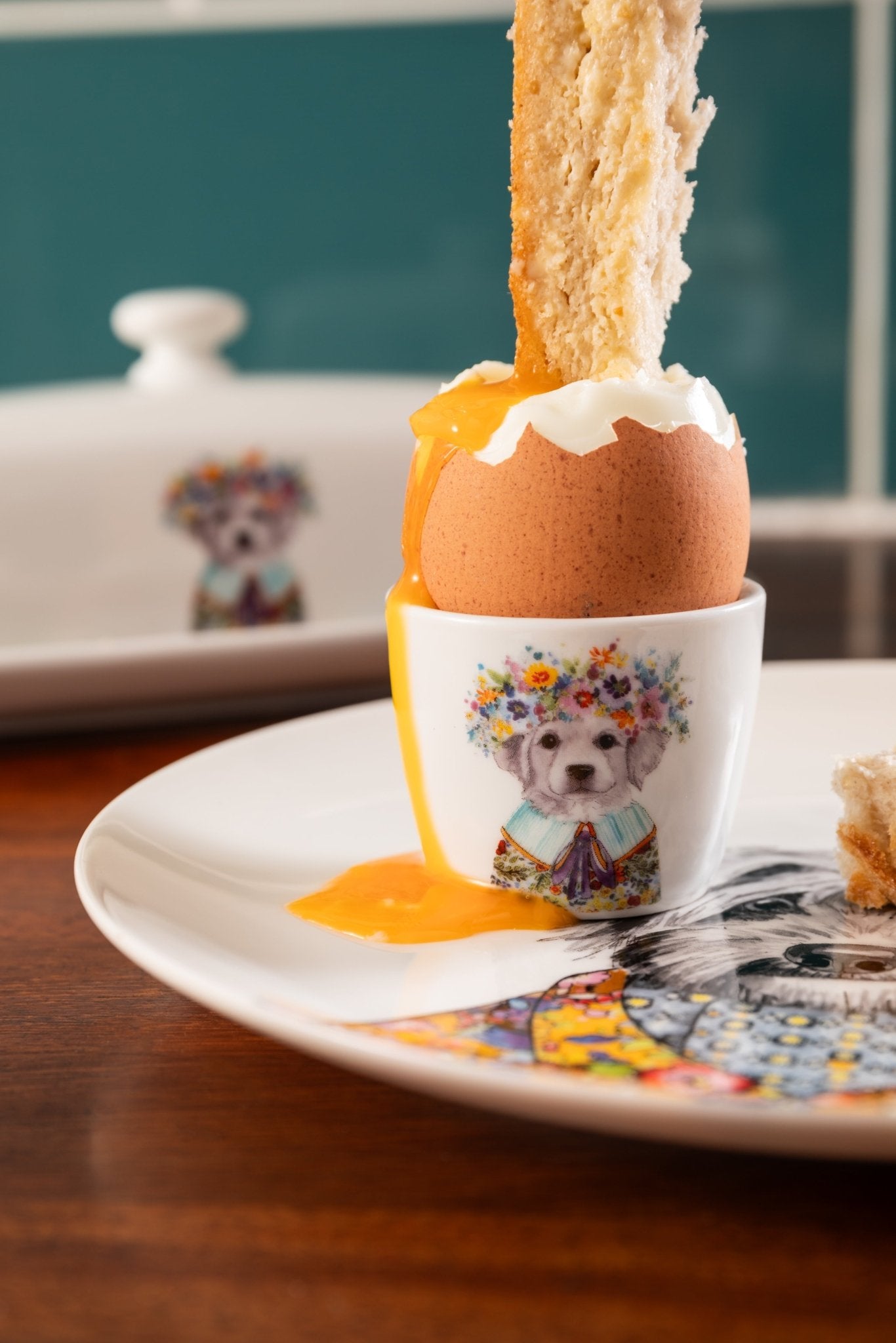Set 2 suporturi pentru ou Tipperleyhill Puppy - Eclair.md