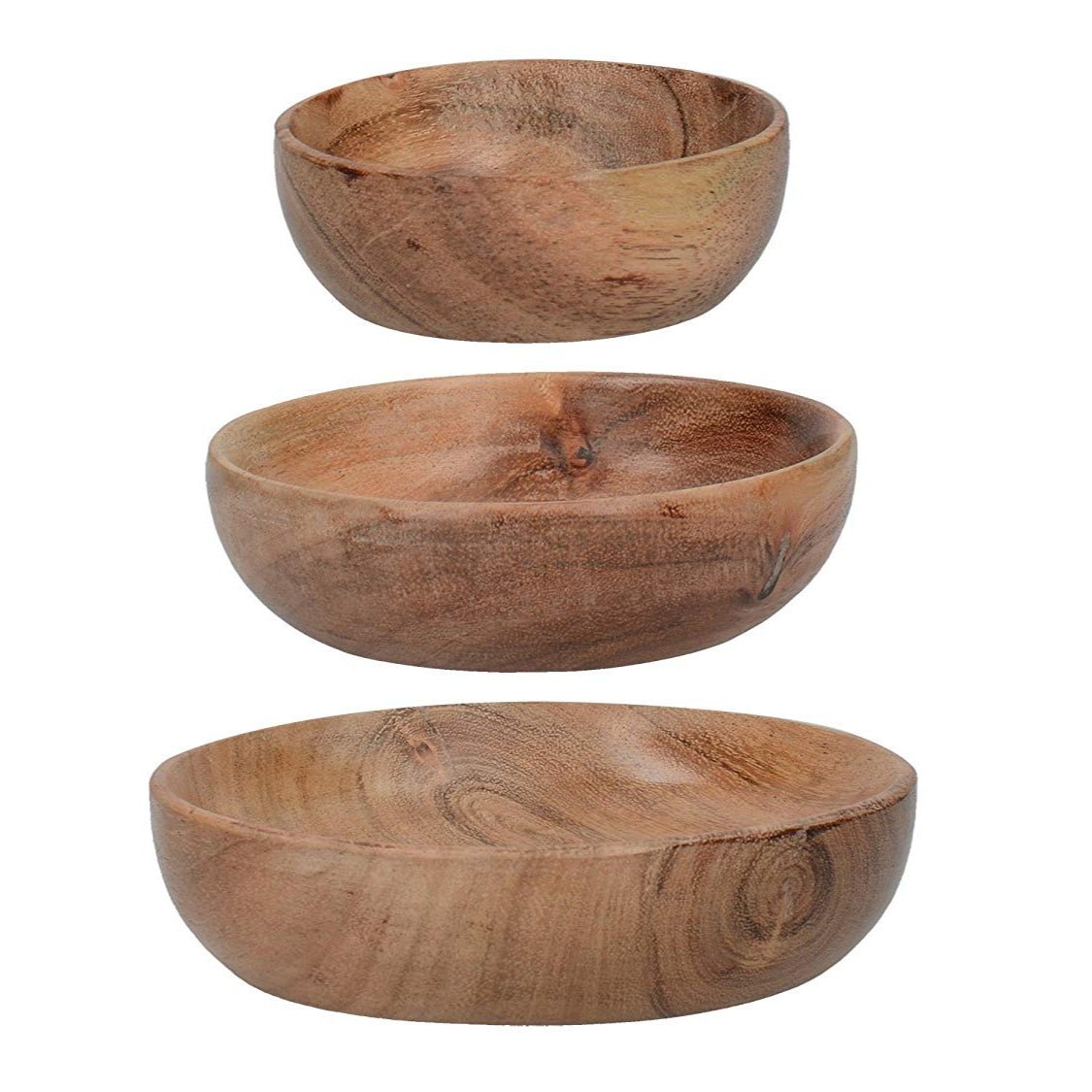 Set 3 Boluri lemn Wood - Eclair.md