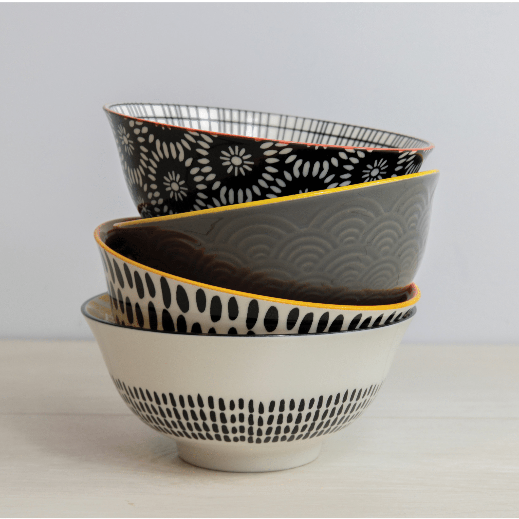 Set 4 boluri 15cm Monochrome - Eclair.md