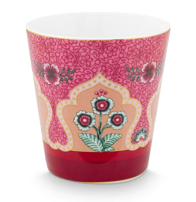 Set 4 cani fara maner 230ml Flower Festival roz inchis - Eclair.md