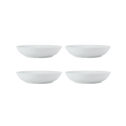 Set 4 farfurii adancite pentru pasta 23cm Chalk White - Eclair.md