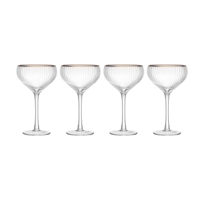 Set 4 pahare 350ml pentru sampanie Sorrento - Eclair.md