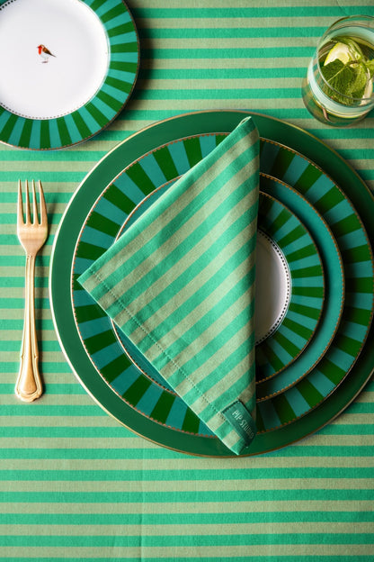 Set 4 servetele 40x40cm Stripes verde - Eclair.md