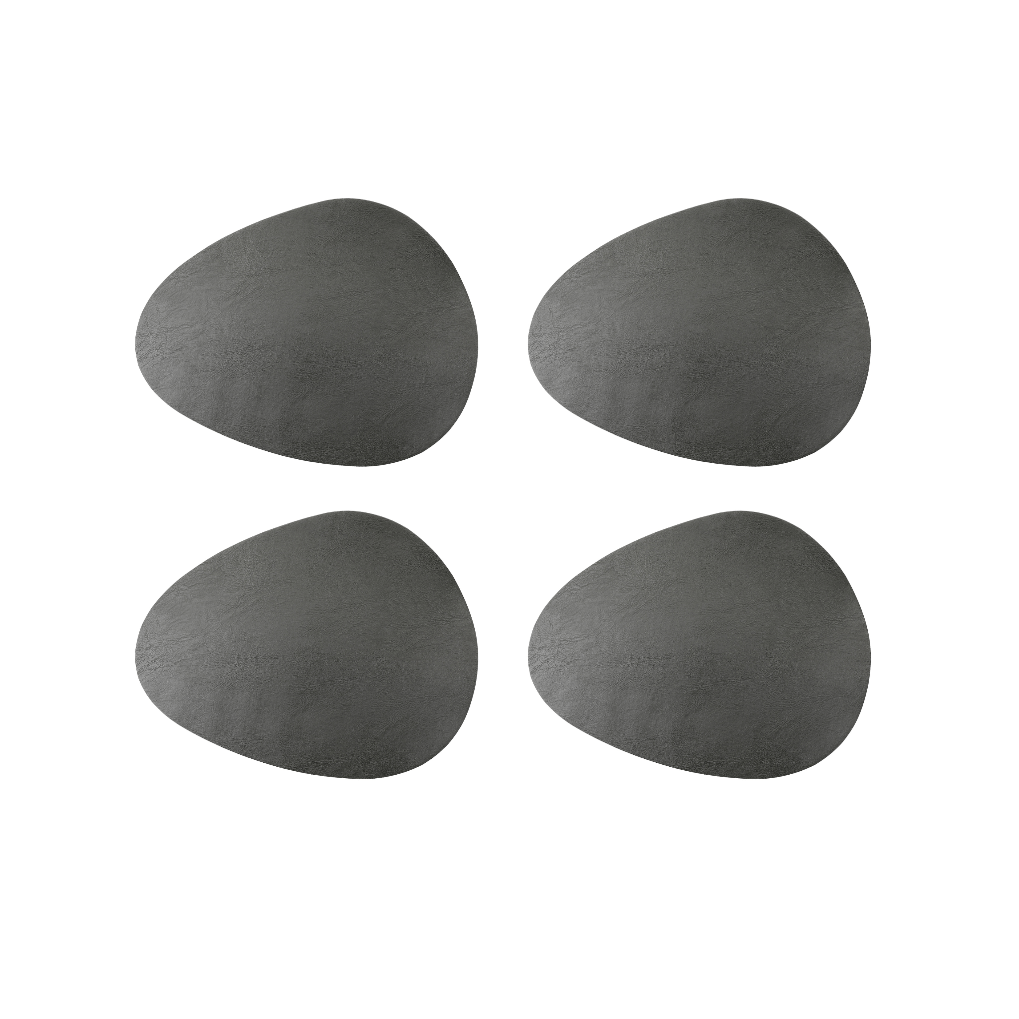 Set 4 suporturi farfurii Pebble - Shaped gri - Eclair.md