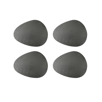 Set 4 suporturi farfurii Pebble - Shaped gri - Eclair.md