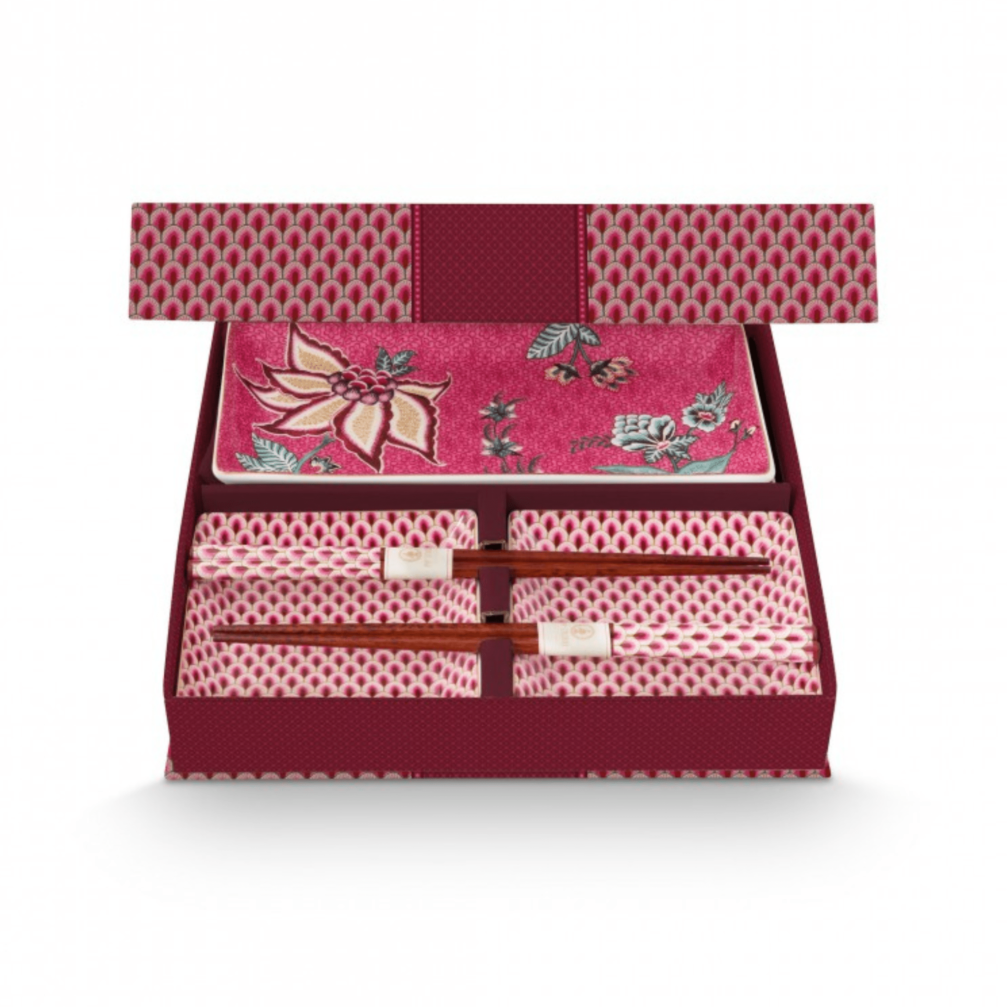Set cadou 6 piese Oriental Flower Festival roz inchis - Eclair.md