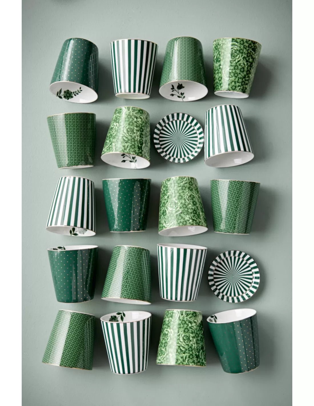 Set cana si suport pentru infuzor Royal Flower verde - Eclair.md