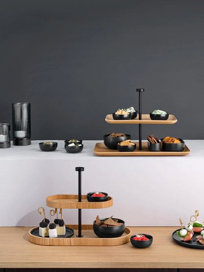 Set de servire 2 nivele 25cm Wood - Eclair.md
