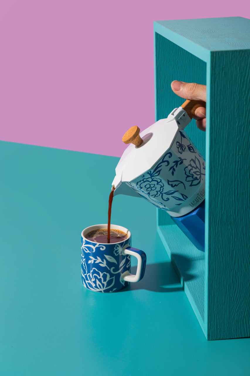 Ceșcuță din ceramică pentru espresso La Cafetière, albastru, 120 ml
