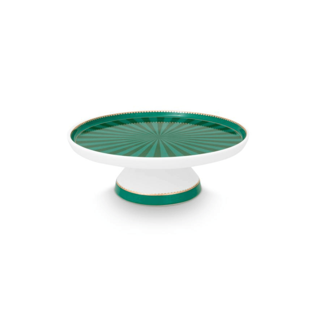 Suport pentru tort 24cm Love Birds Stripes Verde - Eclair.md