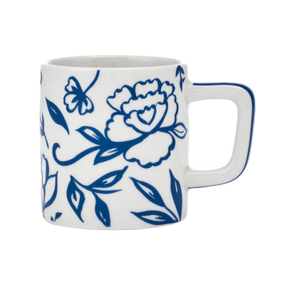 Ceșcuță din ceramică pentru espresso La Cafetière, alb albastru, 120 ml