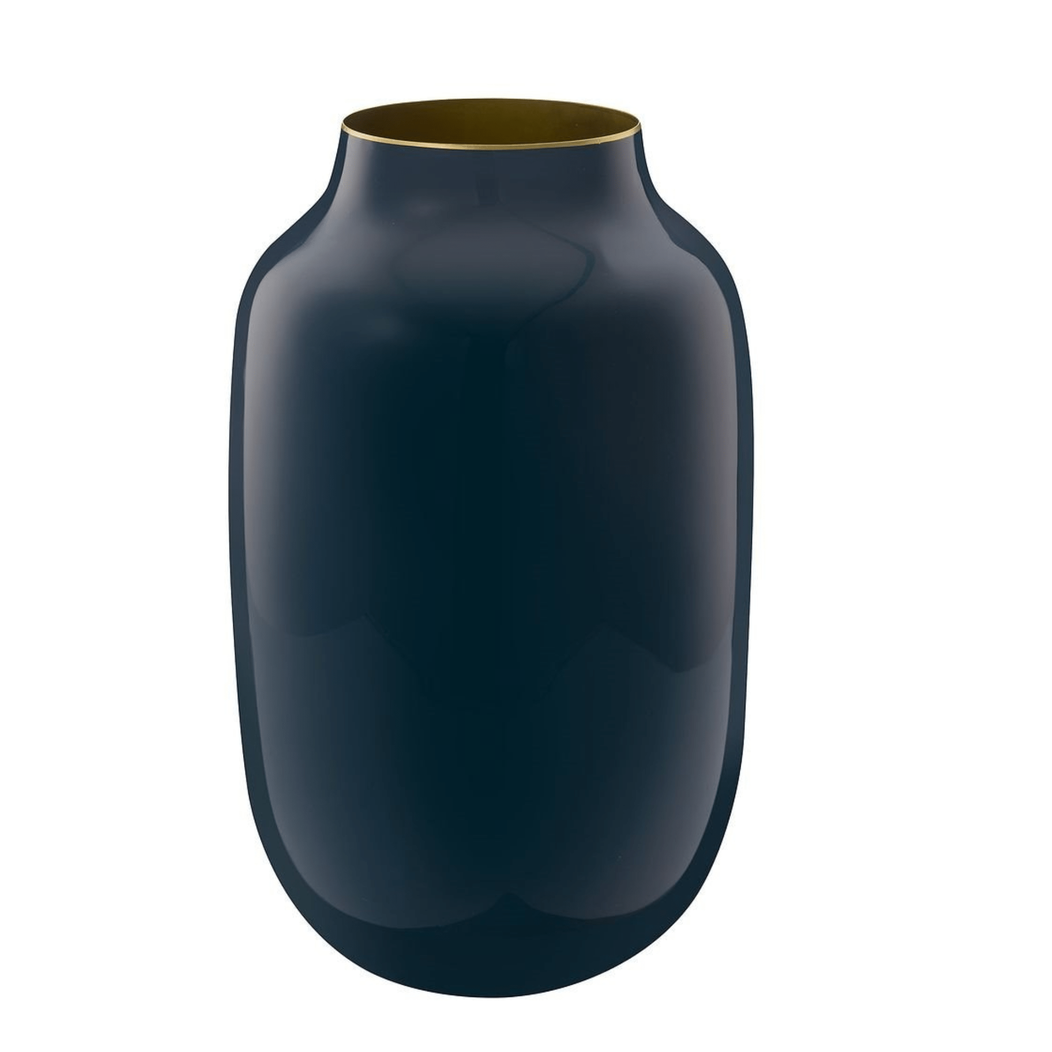 Vaza din metal 30cm Oval albastru - Eclair.md