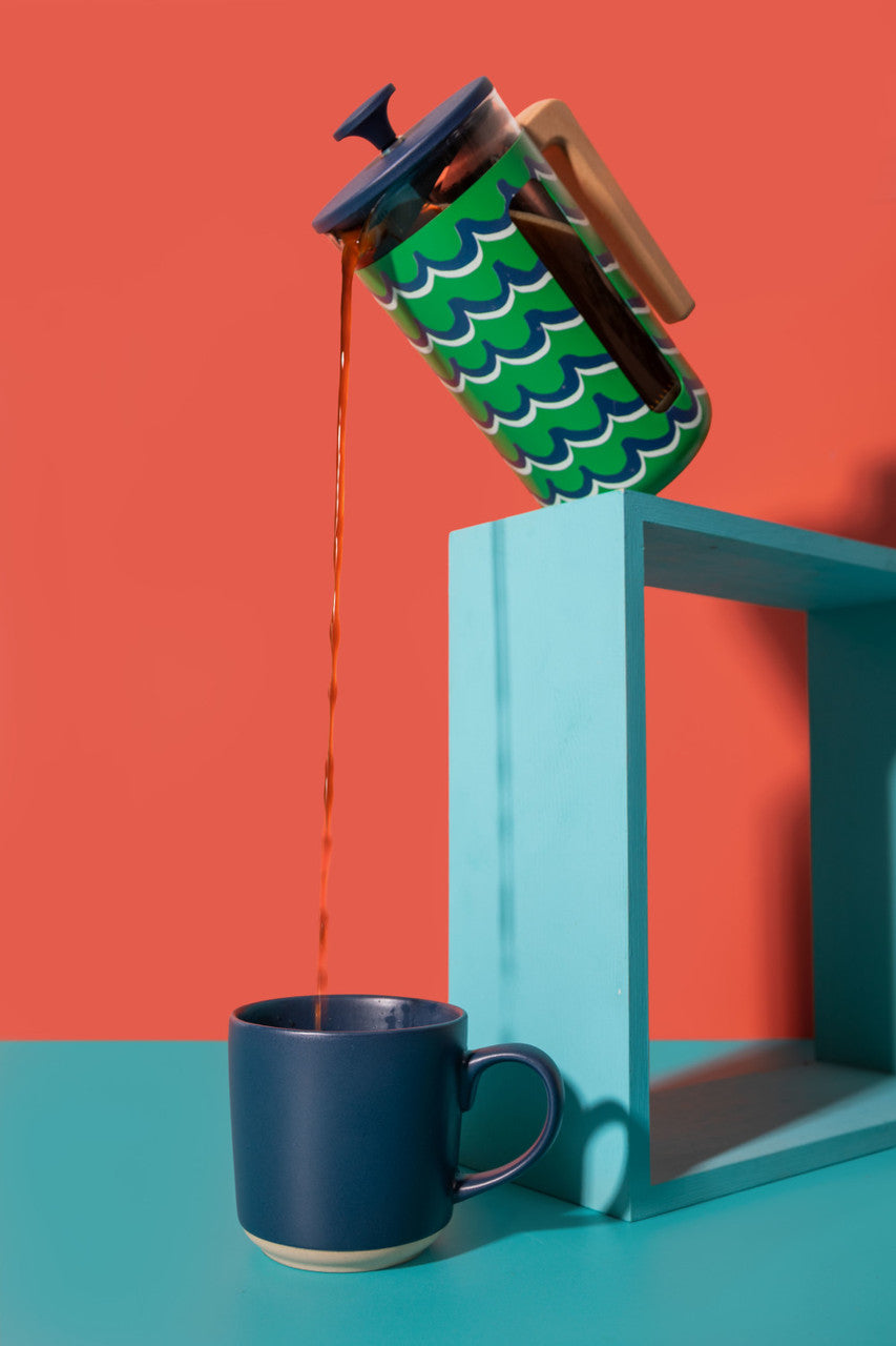 Presă franceză La Cafetière, Pisa, cyan tides, 1 L