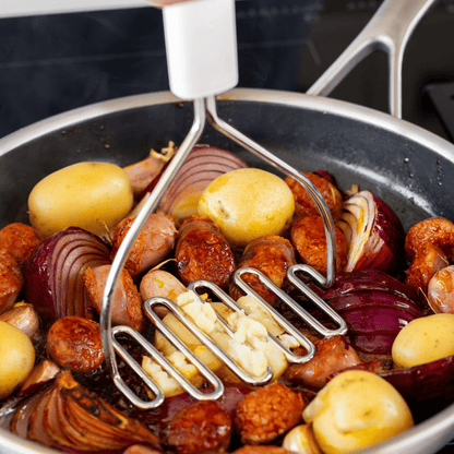 Zdrobitor de cartofi din otel inoxidabil alb portelan - Eclair.md