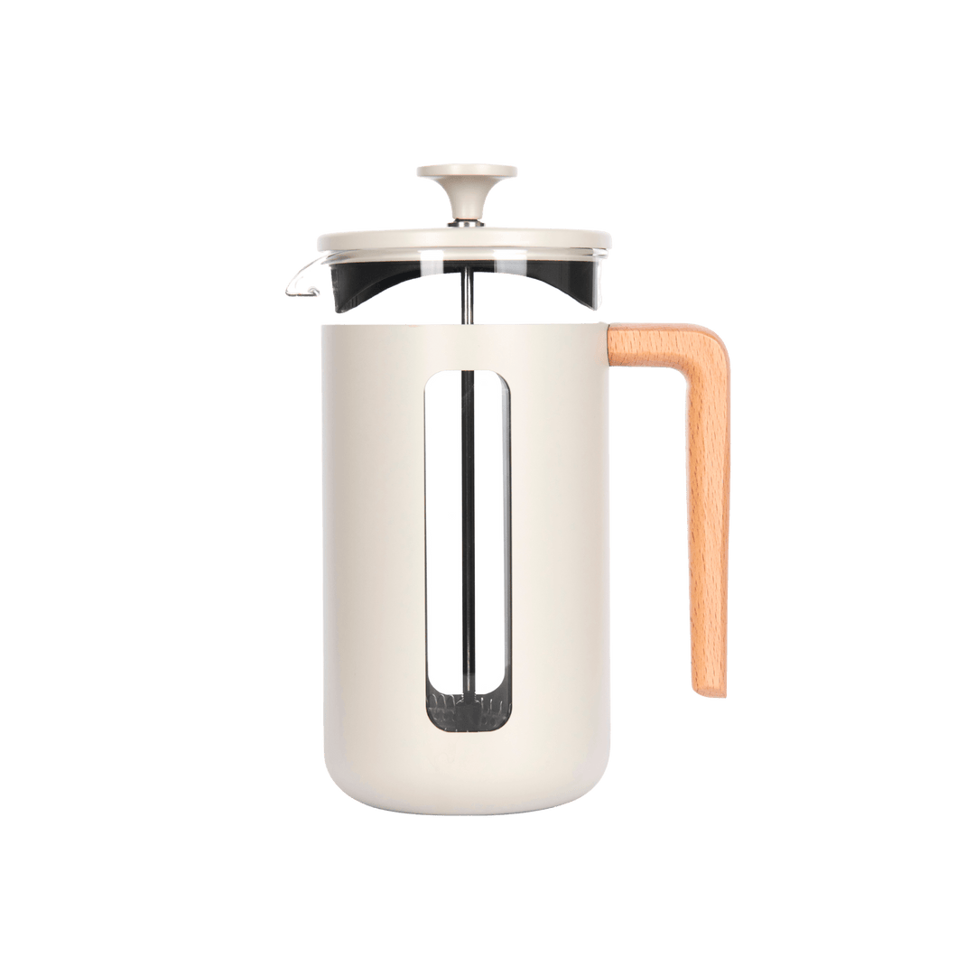 Cafetiera 1000ml Pisa Latte Cream Wood Handle - Eclair.md