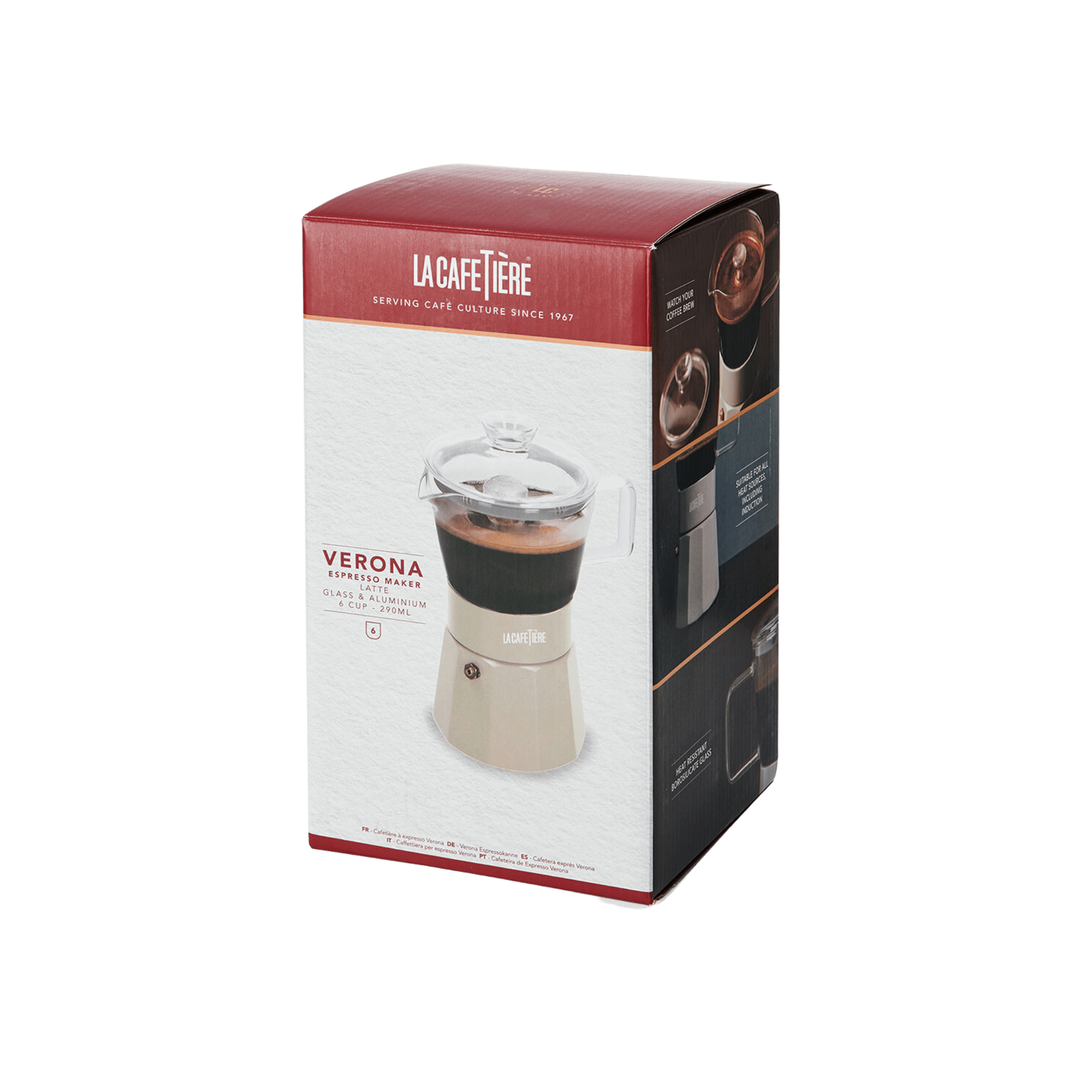 Cafetiera 290ml Verona Glass Espresso Latte - Eclair.md