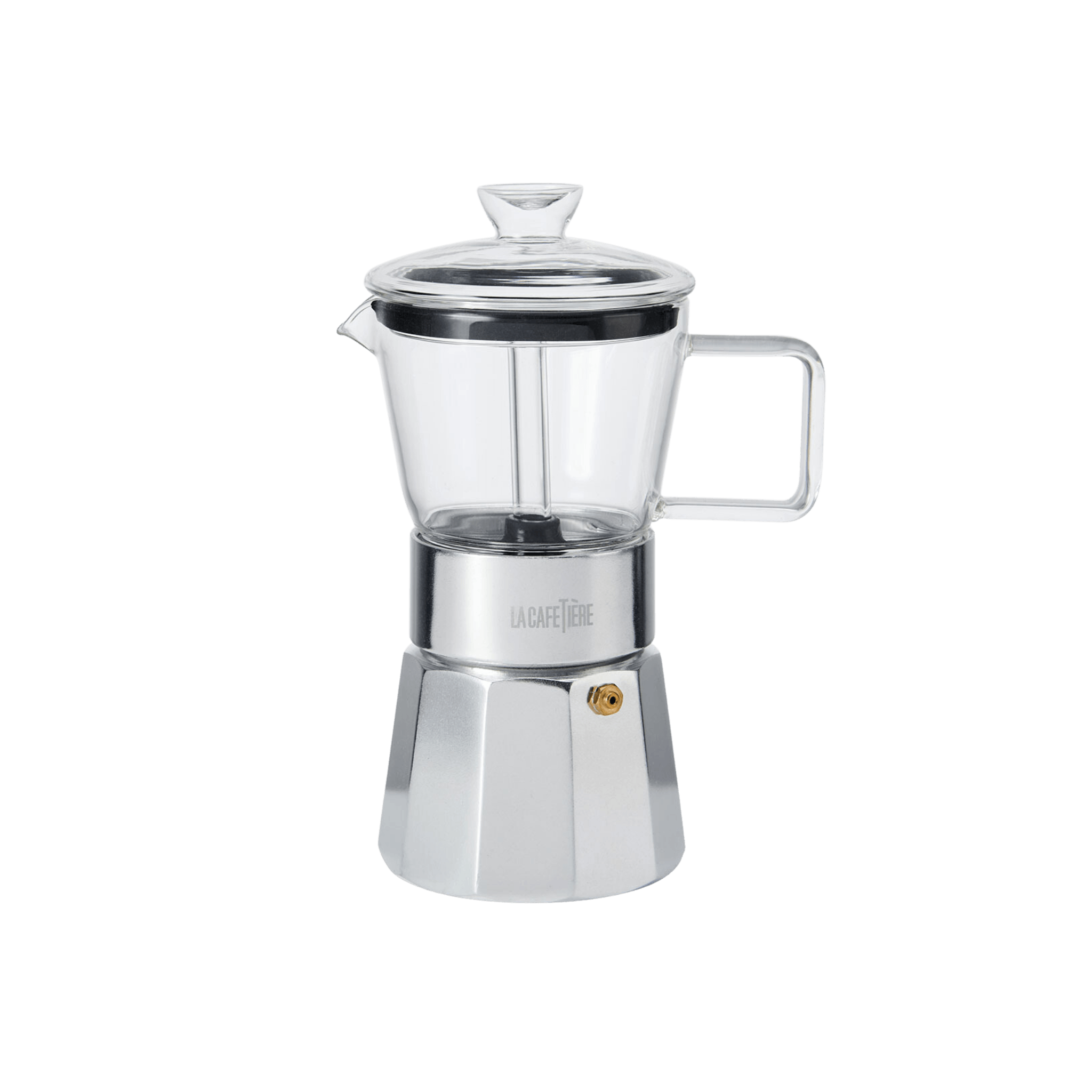 Cafetiera 290ml Verona Glass Espresso Silver - Eclair.md