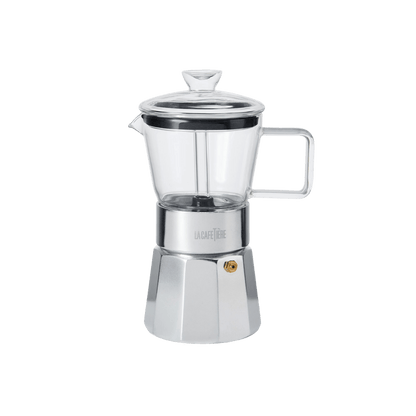 Cafetiera 290ml Verona Glass Espresso Silver - Eclair.md