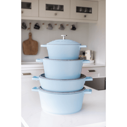 Castron 2.5L Cast Aluminium Pastel Blue - Eclair.md