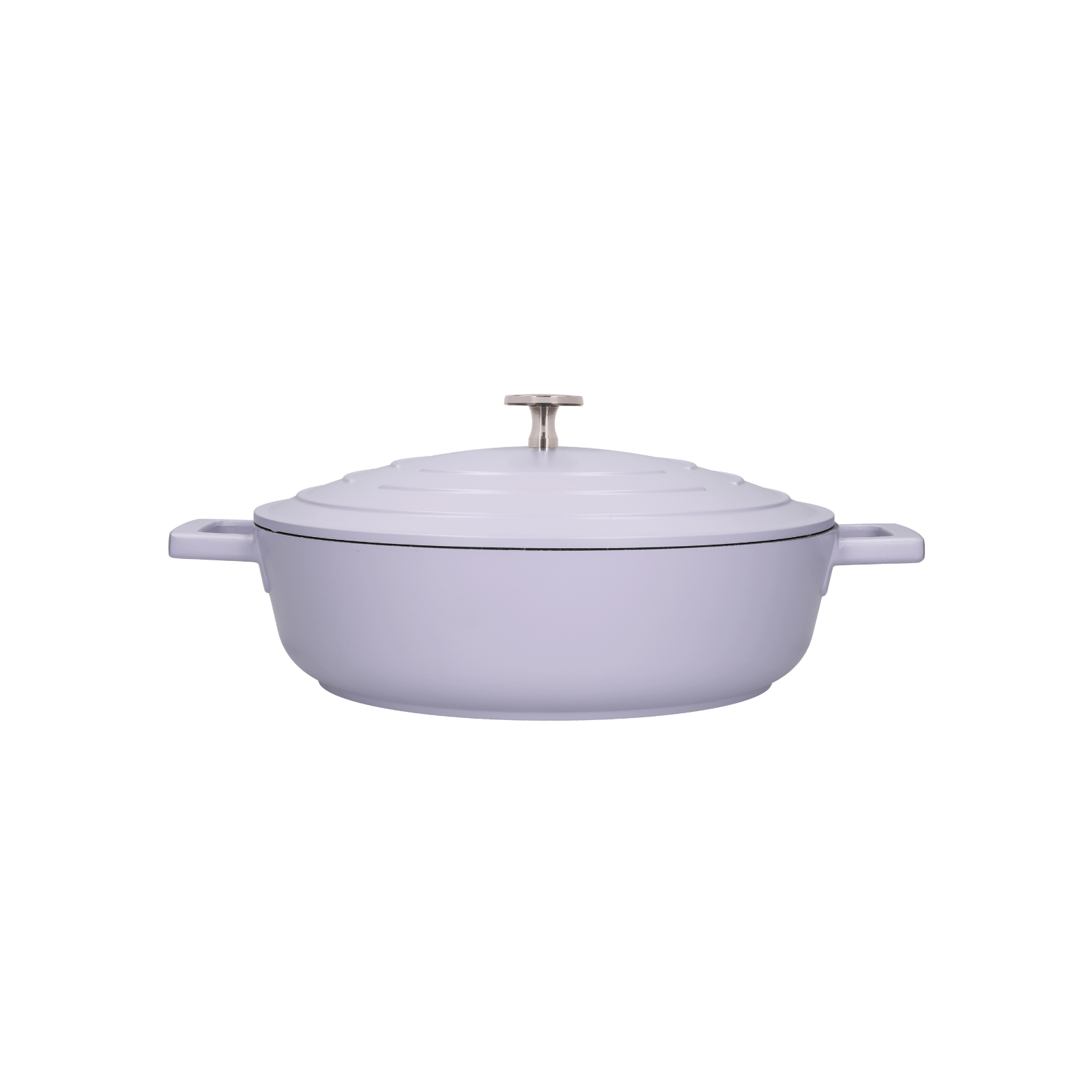 Castron 4L Shallow Casserole Cast Aluminium Lavender - Eclair.md