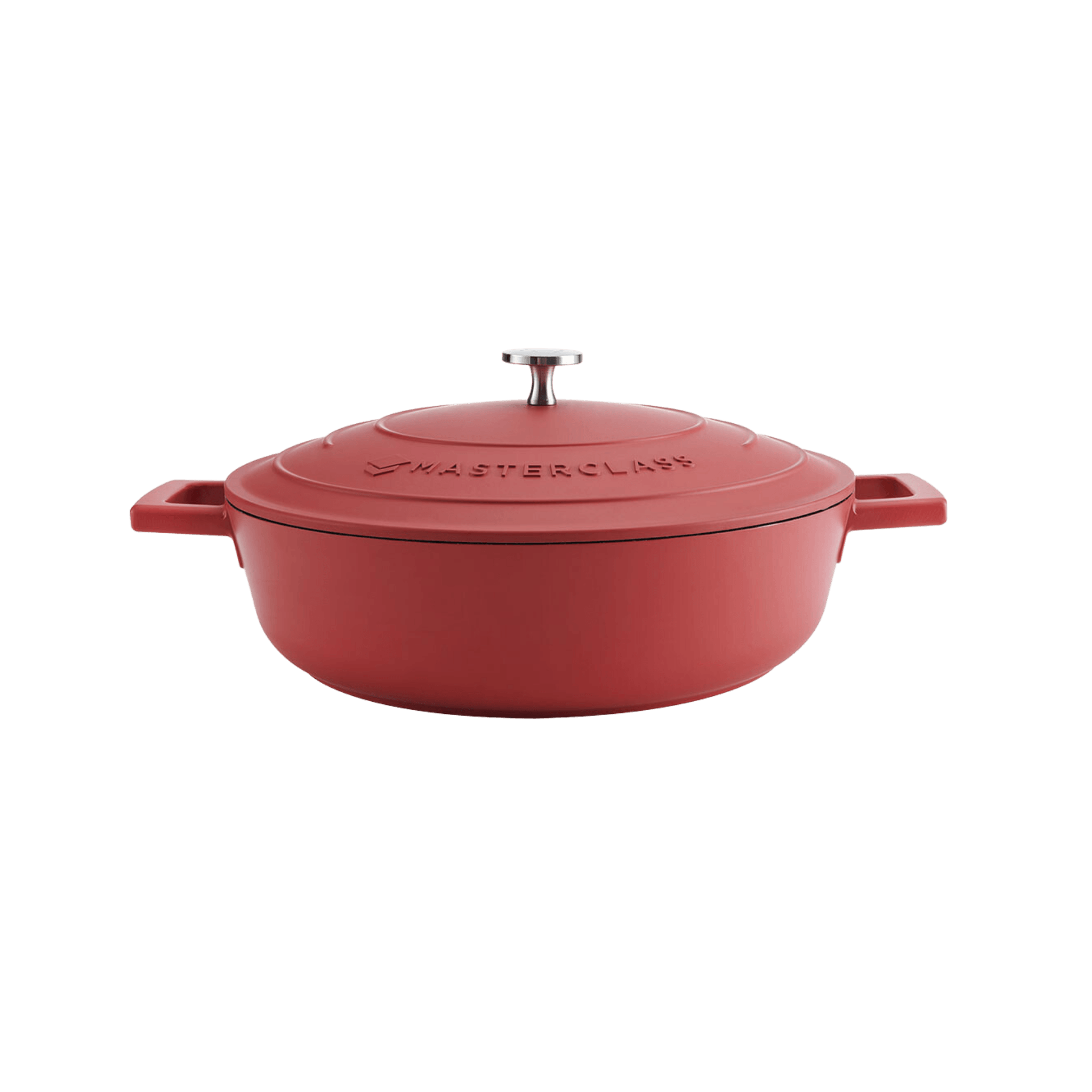 Castron 4L Shallow Casserole Cast Aluminium Red - Eclair.md