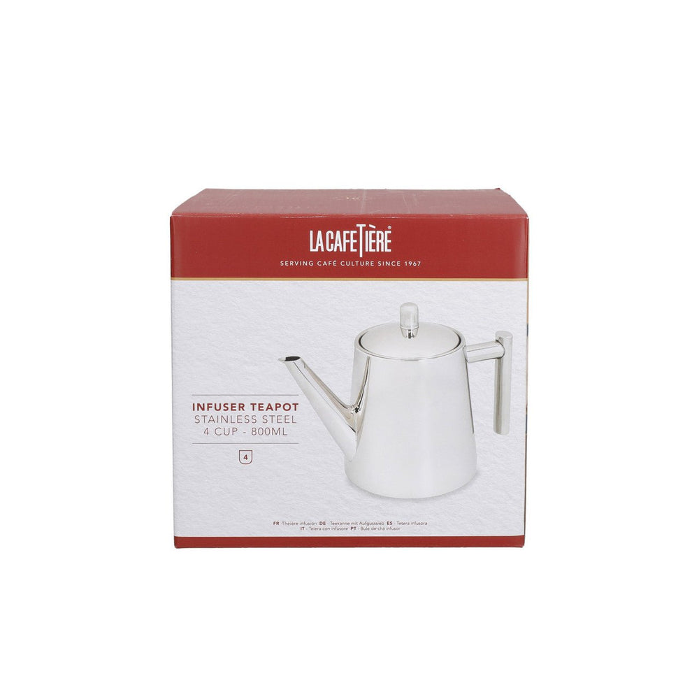 Ceainic și infuzor La Cafetiere 800ml din oțel inoxidabil - Eclair.md