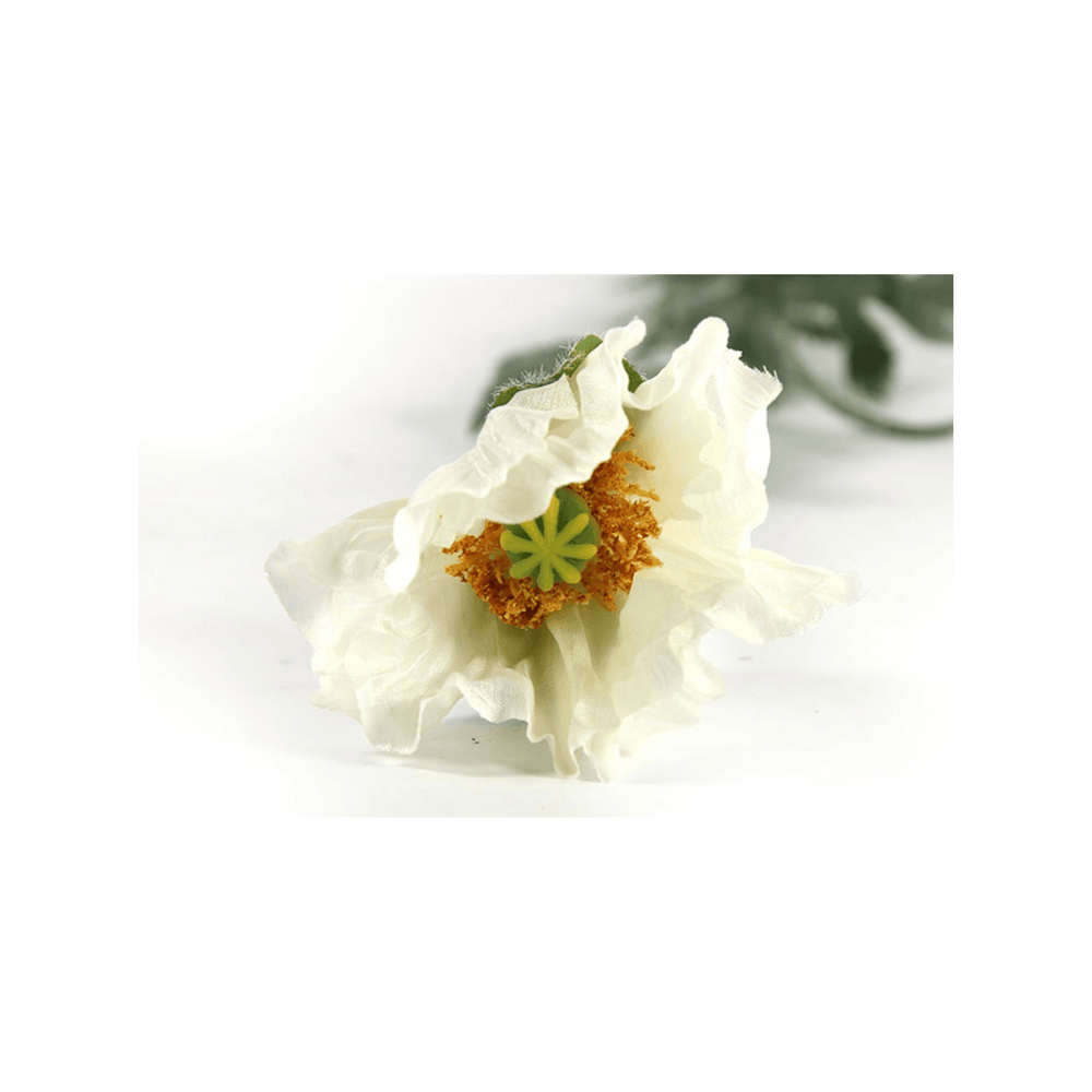 Floare 71.1cm Papaver Joleen alba - Eclair.md