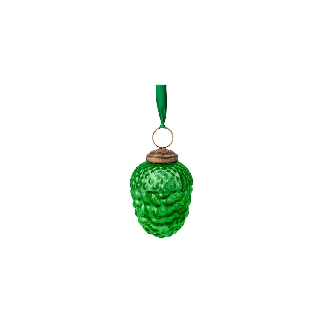 Ornament Glass Pine Cone Green - Eclair.md