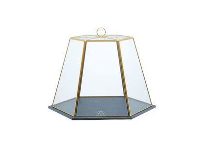 Platou servire din ardezie cu cupola Glass Bell - Eclair.md