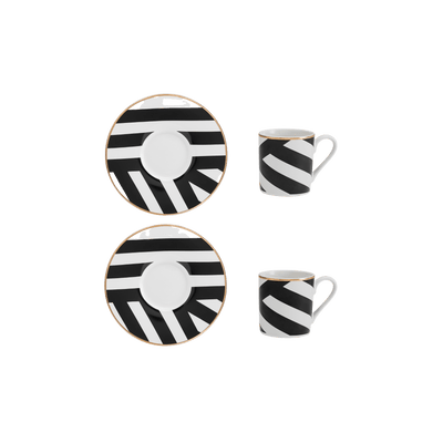Set 2 cesti 100ml espresso Luxe Deco China - Eclair.md