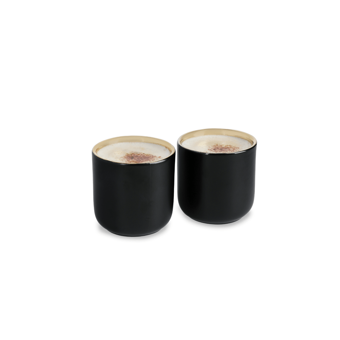 Set 2x110ml cupe cafea Double Walled Black Gold - Eclair.md