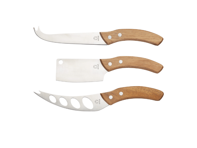 Set 3 cutite pentru branzeturi Acacia Wood Handles - Eclair.md