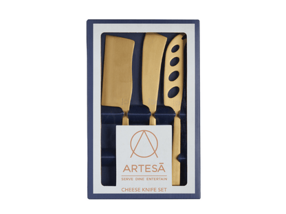 Set 3 cutite pentru branzeturi Brass Coloured - Eclair.md