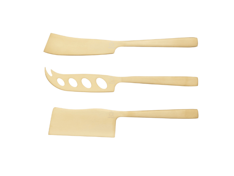 Set 3 cutite pentru branzeturi Brass Coloured - Eclair.md