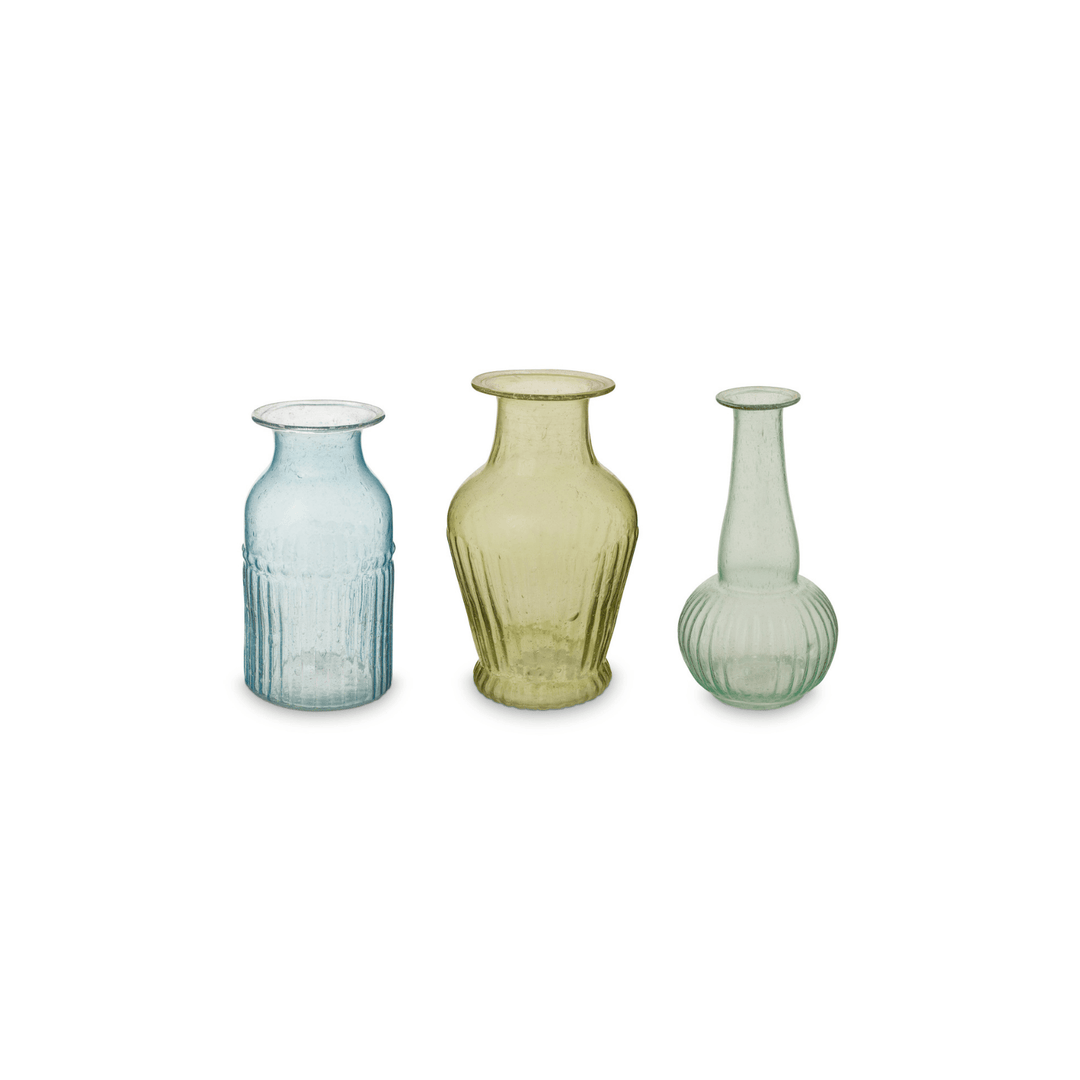Set 3 vaze Glass Green S - Eclair.md