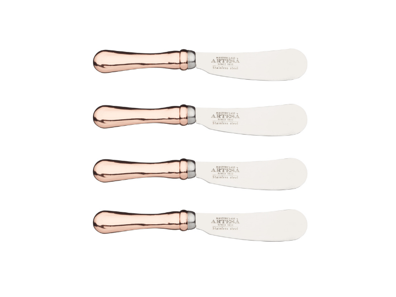 Set 4 cutite pentru unt Rose Gold Effect Handles - Eclair.md