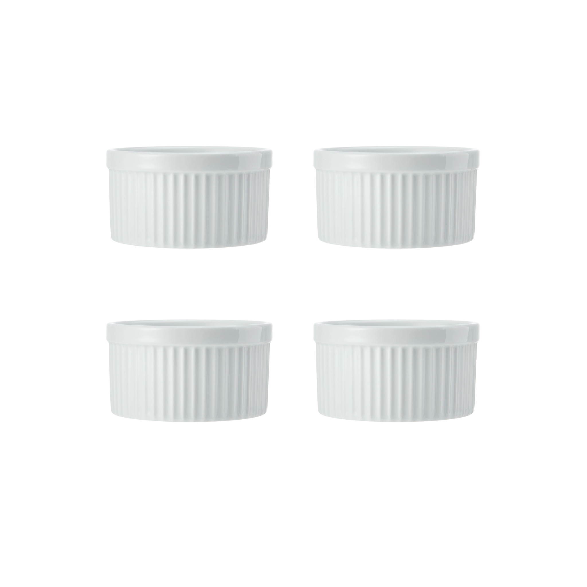 Set 4 forme Ramekin 9.5cm Chalk White - Eclair.md