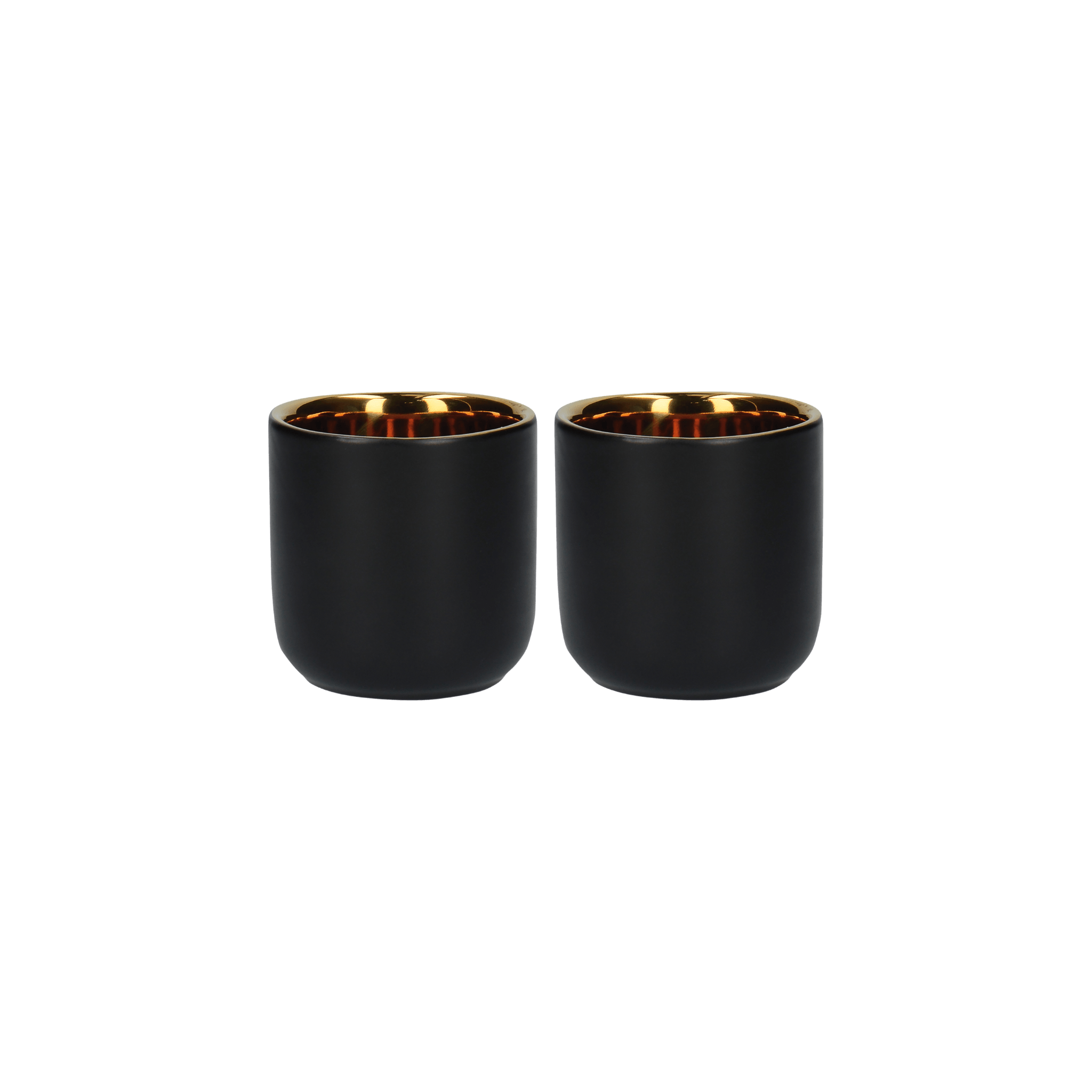 Set cupe 2x70ml espresso Double Walled Black Gold - Eclair.md