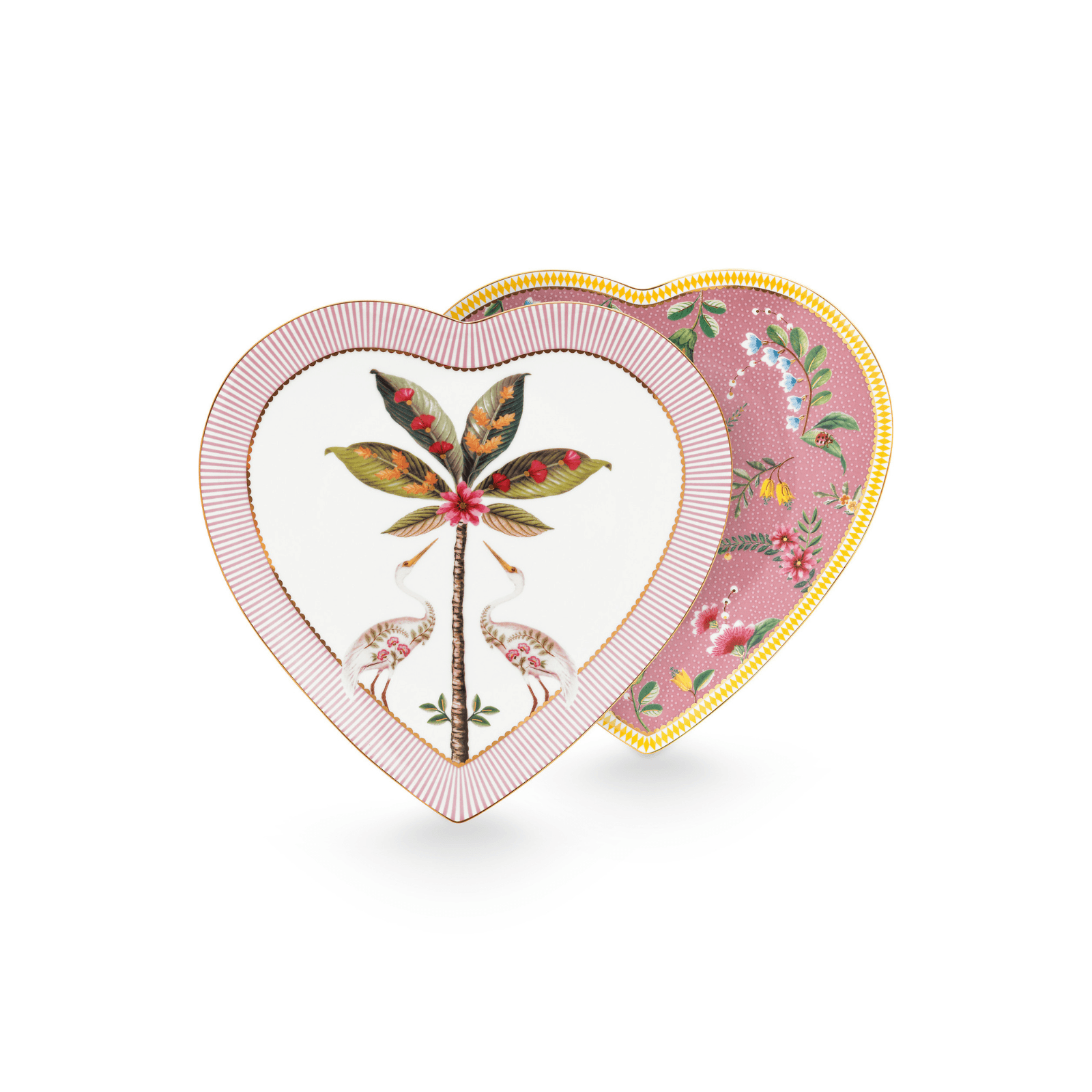 Set farfurii 2x21.5cm Heart Shape La Majorelle Pink