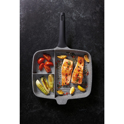 Tigaie grill sectionata 32cm Cast Aluminium - Eclair.md