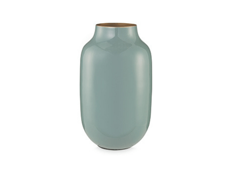Vaza 30cm Metal Oval Blue - Eclair.md