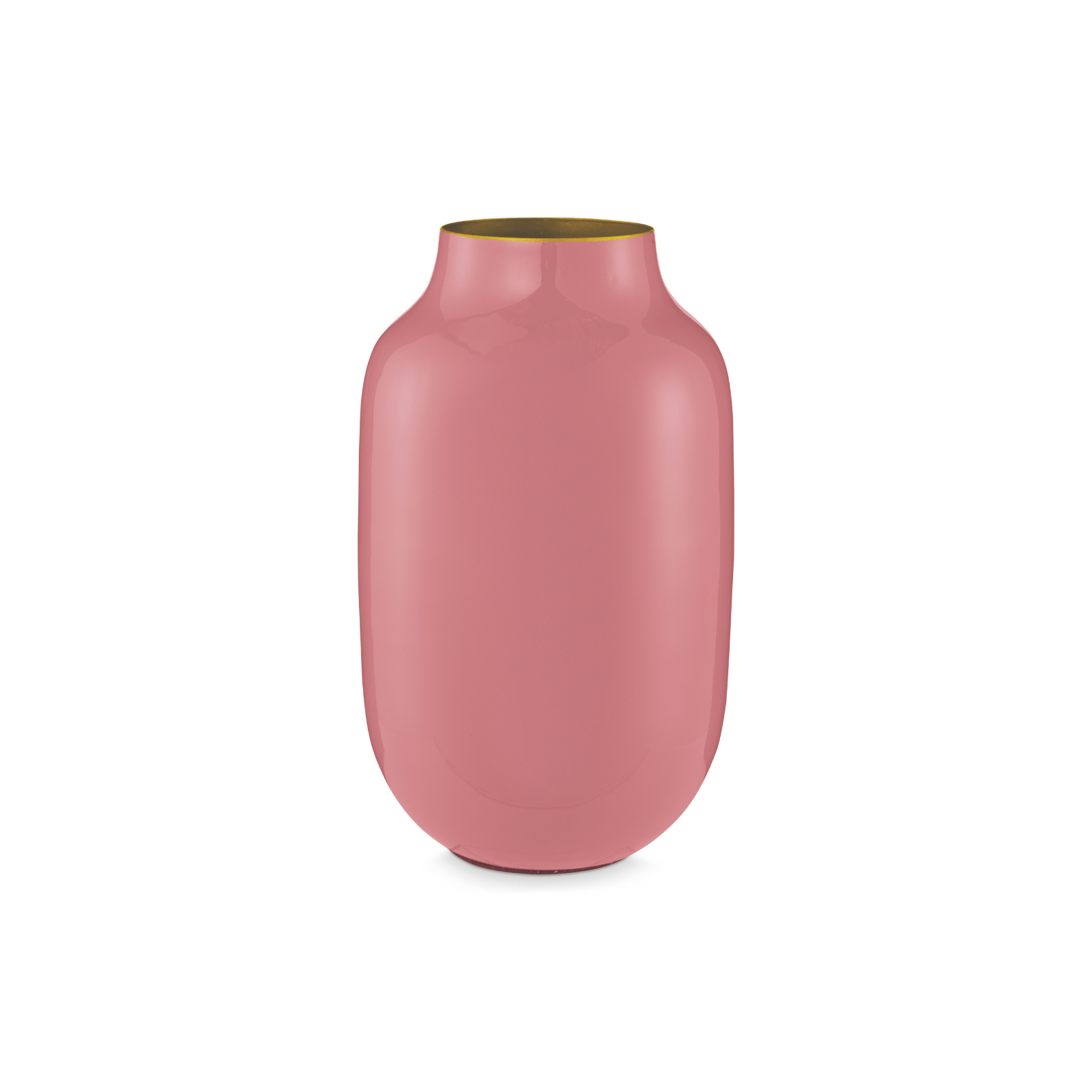 Vaza 30cm Metal Oval Old Pink - Eclair.md