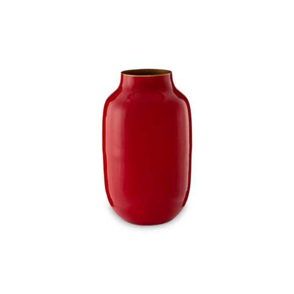 Vaza 30cm Metal Oval Red - Eclair.md